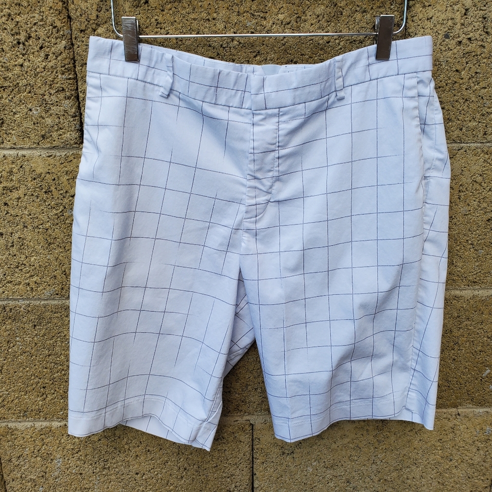 Nike Golf White plaid Shorts #1102